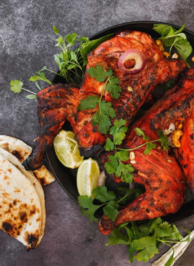 Pollo Tandoori con Pane Naan